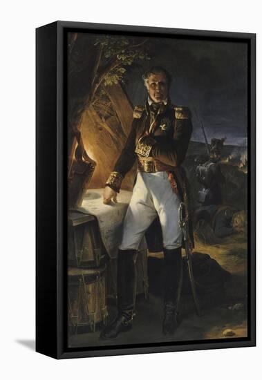 Laurent, marquis de Gouvion Saint Cyr, maréchal de France (1764-1830), repr-Horace Vernet-Framed Premier Image Canvas