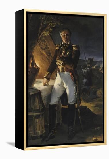 Laurent, marquis de Gouvion Saint Cyr, maréchal de France (1764-1830), repr-Horace Vernet-Framed Premier Image Canvas