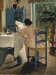 Breakfast with the Morning Newspaper, 1898-Laurits Andersen Ring-Mounted Giclee Print