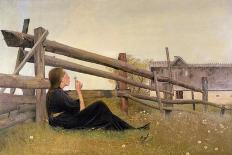 Johanne Wilde, the Artist's Wife, at Her Loom-Laurits Andersen Ring-Giclee Print