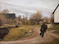 Old Man Walking in a Rye Field-Laurits Andersen Ring-Giclee Print