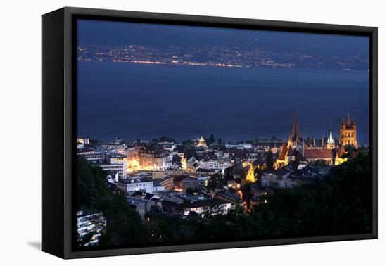 Lausanne, Geneva Lake, Switzerland-vladacanon-Framed Premier Image Canvas