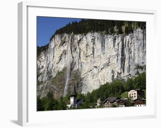 Lauterbrunnen Falls, Lauterbrunnen Valley, Bernese Oberland, Swiss Alps, Switzerland, Europe-Hans Peter Merten-Framed Photographic Print