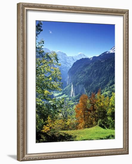 Lauterbrunnen Valley, Berner Oberland, Switzerland-Peter Adams-Framed Photographic Print