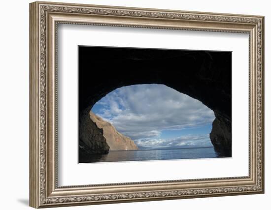 Lava Cave Punta Vicente Roca, Galapagos Islands, Ecuador-Pete Oxford-Framed Photographic Print