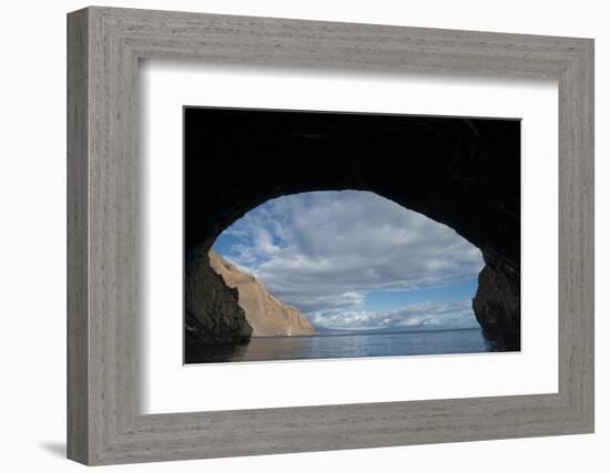 Lava Cave Punta Vicente Roca, Galapagos Islands, Ecuador-Pete Oxford-Framed Photographic Print