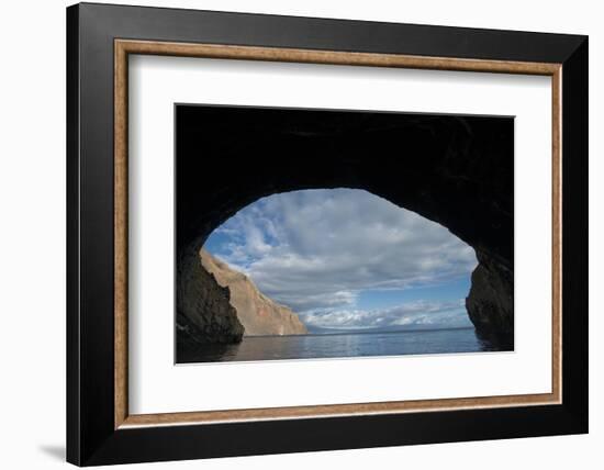 Lava Cave Punta Vicente Roca, Galapagos Islands, Ecuador-Pete Oxford-Framed Photographic Print