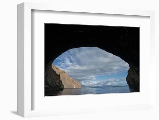 Lava Cave Punta Vicente Roca, Galapagos Islands, Ecuador-Pete Oxford-Framed Photographic Print