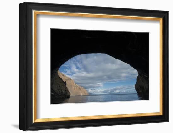 Lava Cave Punta Vicente Roca, Galapagos Islands, Ecuador-Pete Oxford-Framed Photographic Print