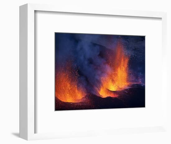 Lava erupting from Eyjafjallajokull-null-Framed Photographic Print