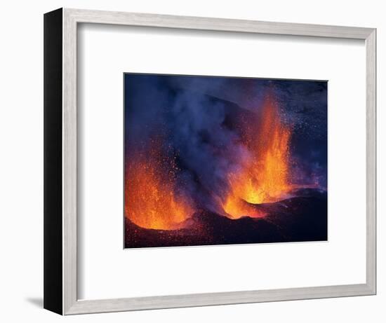 Lava erupting from Eyjafjallajokull-null-Framed Photographic Print