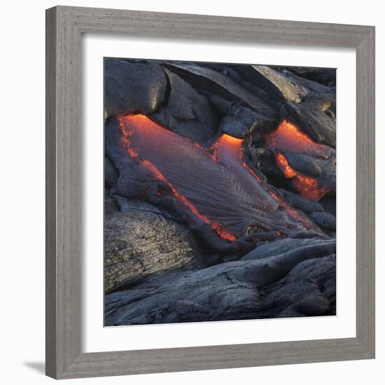 Lava flow from Kapa'ahu, Kalapana, Big Island, Hawaii-Maresa Pryor-Framed Photographic Print