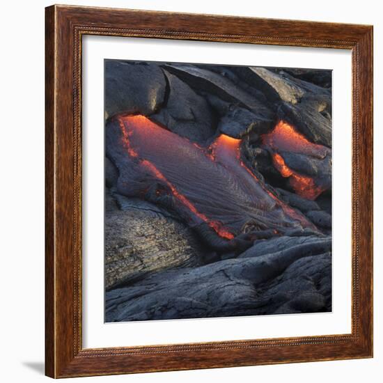 Lava flow from Kapa'ahu, Kalapana, Big Island, Hawaii-Maresa Pryor-Framed Photographic Print