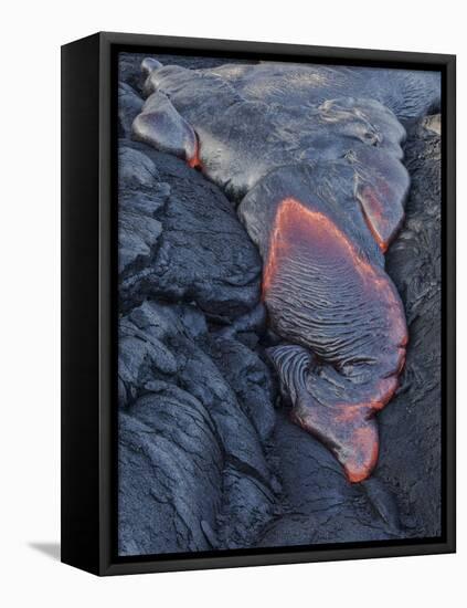 Lava flow from Kapa'ahu, Kalapana, Big Island, Hawaii-Maresa Pryor-Framed Premier Image Canvas