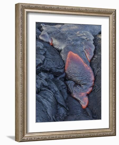 Lava flow from Kapa'ahu, Kalapana, Big Island, Hawaii-Maresa Pryor-Framed Photographic Print