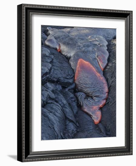 Lava flow from Kapa'ahu, Kalapana, Big Island, Hawaii-Maresa Pryor-Framed Photographic Print