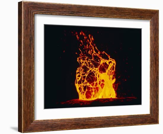 Lava Flow From Kilauea Volcano-Brad Lewis-Framed Photographic Print