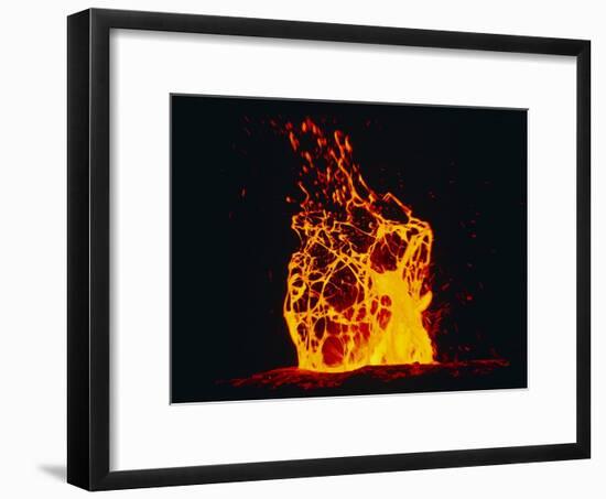 Lava Flow From Kilauea Volcano-Brad Lewis-Framed Photographic Print