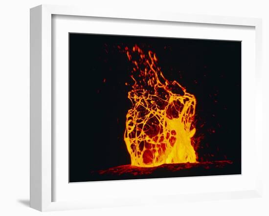 Lava Flow From Kilauea Volcano-Brad Lewis-Framed Photographic Print