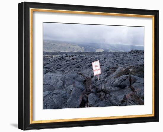 Lava Flow, Kilauea, Hawaii Volcanoes National Park, Island of Hawaii (Big Island)-Ethel Davies-Framed Photographic Print