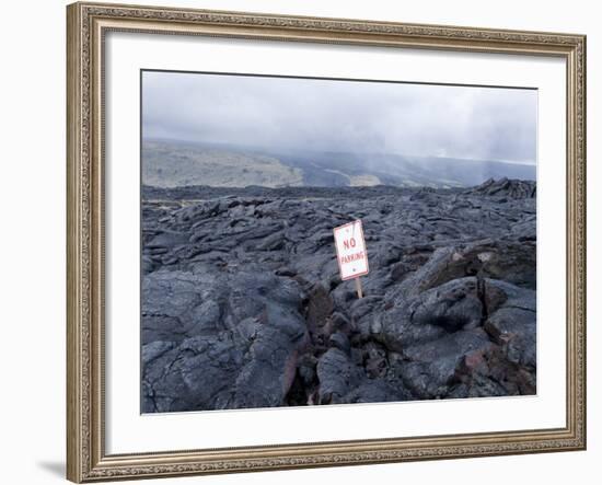 Lava Flow, Kilauea, Hawaii Volcanoes National Park, Island of Hawaii (Big Island)-Ethel Davies-Framed Photographic Print