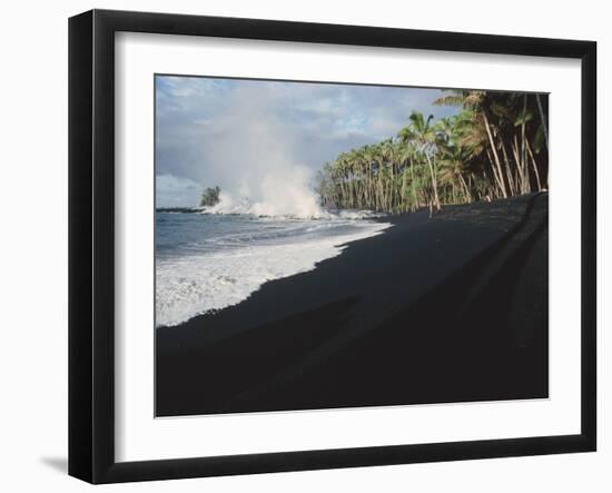 Lava Flow on Kaima Beach, Hawaii-Brad Lewis-Framed Photographic Print