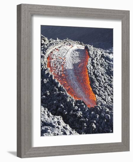 Lava Flow on the Flank of Pacaya Volcano, Guatemala-Stocktrek Images-Framed Photographic Print