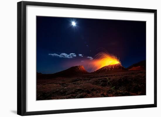 Lava Flow With the Moon-Barathieu Gabriel-Framed Photographic Print