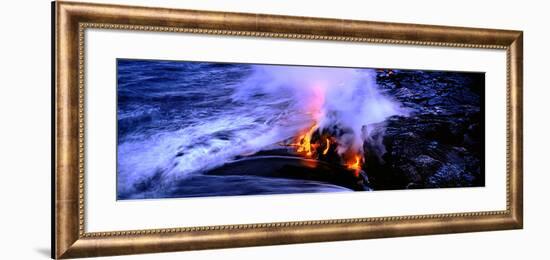 Lava Flowing from a Volcano, Kilauea, Hawaii Volcanoes National Park, Big Island, Hawaii, USA-null-Framed Photographic Print