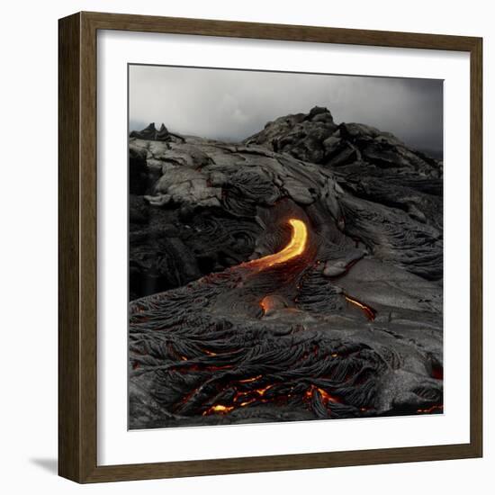 Lava Flowing From Volcano.-Fay Godwin-Framed Giclee Print