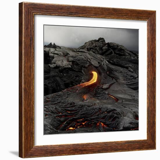 Lava Flowing From Volcano.-Fay Godwin-Framed Giclee Print