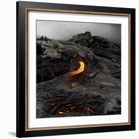 Lava Flowing From Volcano.-Fay Godwin-Framed Giclee Print