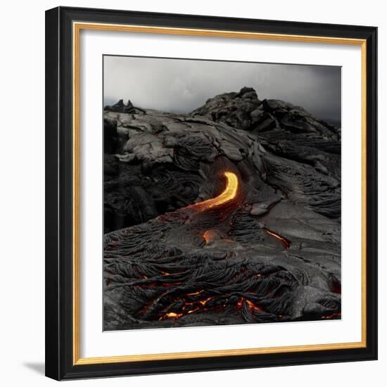 Lava Flowing From Volcano.-Fay Godwin-Framed Giclee Print