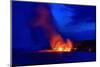 Lava Flowing into Ocean, Hawai'I Volcanoes National Park, Kilauea Volcano, Big Island, Hawaii, Usa-null-Mounted Photographic Print