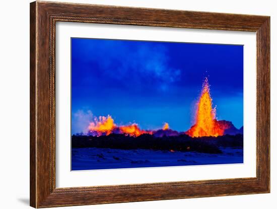 Lava Fountains at the Holuhraun Fissure Eruption Near Bardarbunga Volcano, Iceland-null-Framed Photographic Print