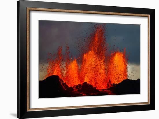 Lava Fountains at the Holuhraun Fissure Eruption Near Bardarbunga Volcano, Iceland-null-Framed Photographic Print