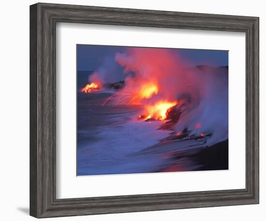 Lava from the Kilauea Volcano-null-Framed Photographic Print