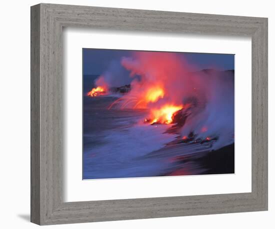 Lava from the Kilauea Volcano-null-Framed Photographic Print