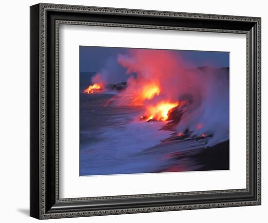 Lava from the Kilauea Volcano-null-Framed Photographic Print