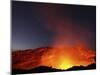 Lava Lake Illuminating Walls of Pit Crater at Night, Erta Ale Volcano, Danakil Depression, Ethiopia-Stocktrek Images-Mounted Photographic Print