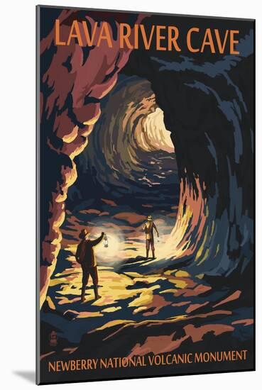 Lava River Cave - Lava Lands, Oregon-Lantern Press-Mounted Art Print