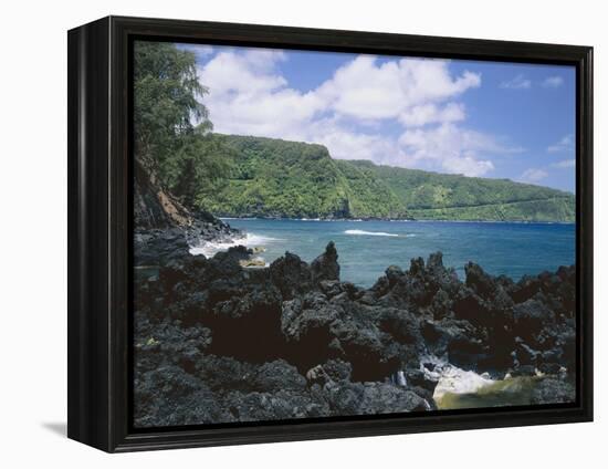 Lava Rock Along Keanae Peninsula-James Randklev-Framed Premier Image Canvas