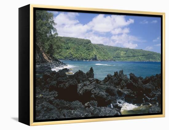 Lava Rock Along Keanae Peninsula-James Randklev-Framed Premier Image Canvas