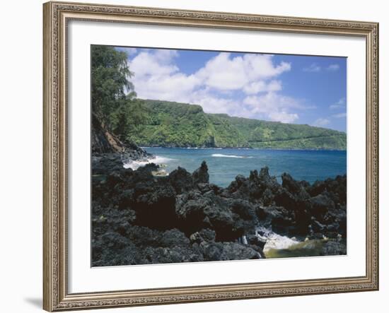 Lava Rock Along Keanae Peninsula-James Randklev-Framed Photographic Print