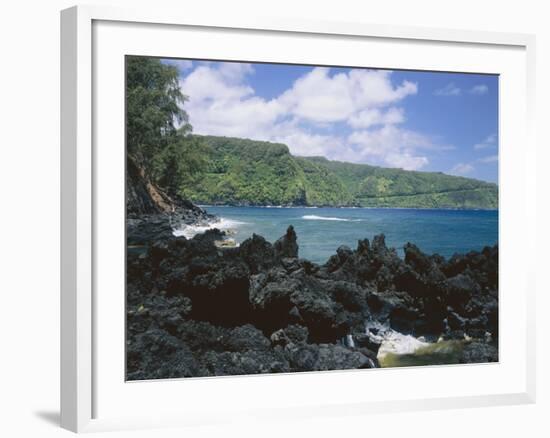 Lava Rock Along Keanae Peninsula-James Randklev-Framed Photographic Print