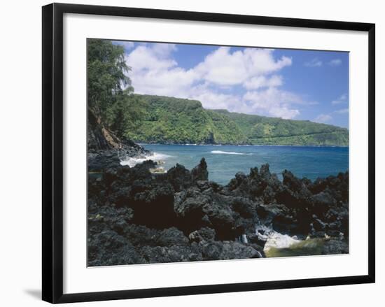 Lava Rock Along Keanae Peninsula-James Randklev-Framed Photographic Print