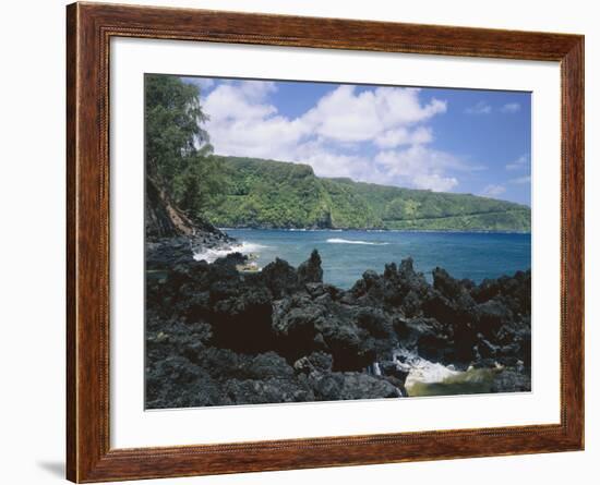 Lava Rock Along Keanae Peninsula-James Randklev-Framed Photographic Print