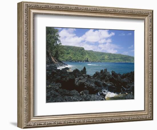 Lava Rock Along Keanae Peninsula-James Randklev-Framed Photographic Print