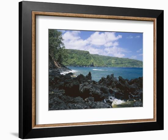 Lava Rock Along Keanae Peninsula-James Randklev-Framed Photographic Print