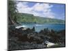 Lava Rock Along Keanae Peninsula-James Randklev-Mounted Photographic Print